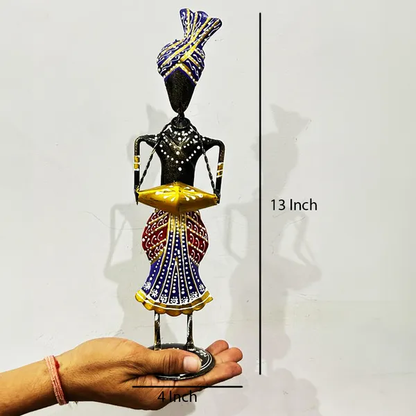 Metal_Muscian_Playing_Sittar__Showpiece,Table_Decor,Home_Decor_Set_Of_Three