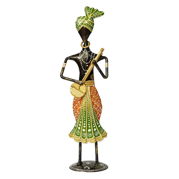 Metal_Muscian_Playing_Sittar__Showpiece,Table_Decor,Home_Decor_Set_Of_Three