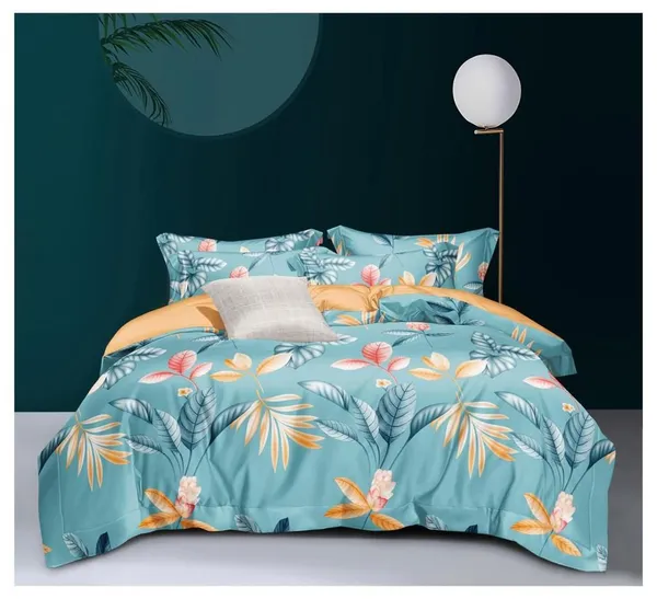 GREEN_Pure_Cotton_Bedsheet_Two_Pillow_Covers_Included