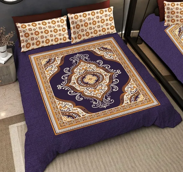 Purple_Pure_Cotton_Bedsheet_Two_Pillow_Covers_Included_90*100_inch