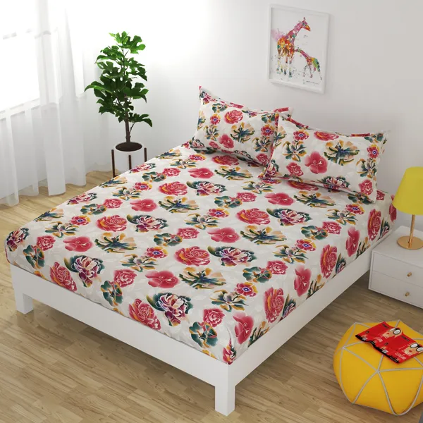 MULTI_Pure_Cotton_Bedsheet_Two_Pillow_Covers_Included