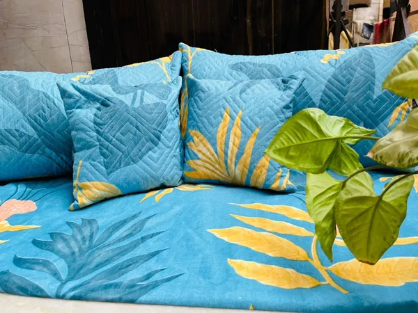 SKY_BLUE_Pure_Cotton_Bedsheet_Two_Pillow_Covers_Included