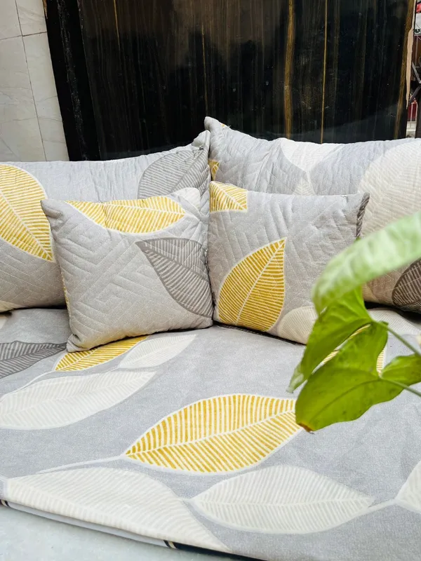 GREY_Pure_Cotton_Bedsheet_Two_Pillow_Covers_Included
