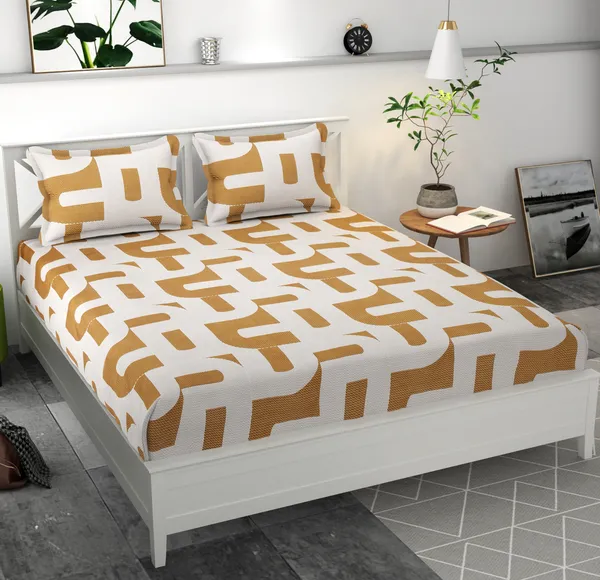 GREY_Pure_Cotton_Bedsheet_Two_Pillow_Covers_Included_108X108_inches