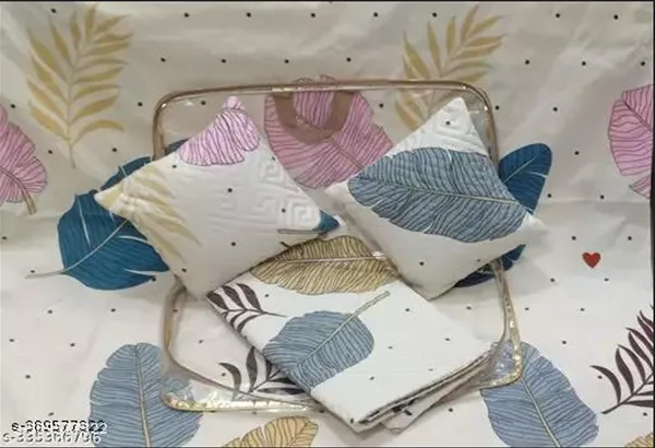 CREAM_Pure_Cotton_Bedsheet_Two_Pillow_Covers_Included