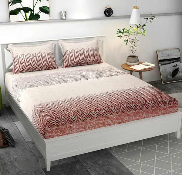BLUE_Pure_Cotton_Bedsheet_Two_Pillow_Covers_Included_108X108_inches