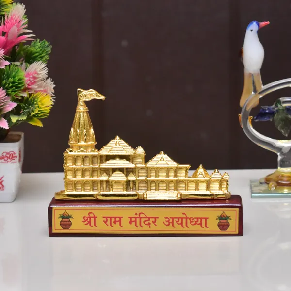 KridayKraft_Metal_Shree_Ram_Mandir_Architectural_with_Wooden_Base_Model_Prabu_Shri_Ram_Janam_Bhumi_Ayodhya_Showpiece_for_Home_Decor,_Office_|_Metal_Showpiece
