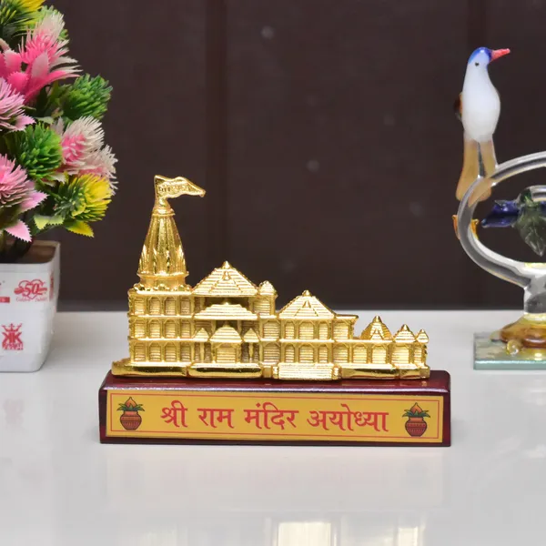 KridayKraft_Metal_Shree_Ram_Mandir_Architectural_with_Wooden_Base_Model_Prabu_Shri_Ram_Janam_Bhumi_Ayodhya_Showpiece_for_Home_Decor,_Office_|_Metal_Showpiece