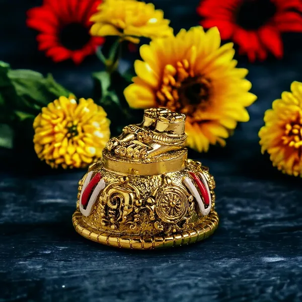Lord_Venkateswara_Swami_Tirupati_Balaji_Vishnu_Charan_Paduka_with_shank_chakar_tilak_Namah_for_Pooja_Room/Car_Dashboard