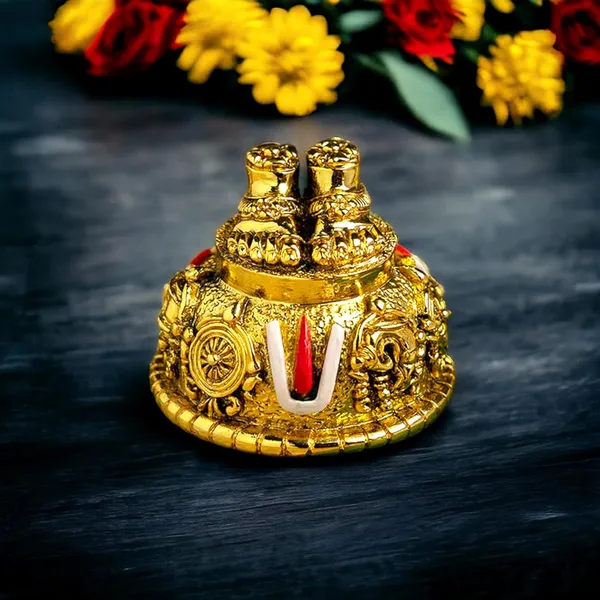 Lord_Venkateswara_Swami_Tirupati_Balaji_Vishnu_Charan_Paduka_with_shank_chakar_tilak_Namah_for_Pooja_Room/Car_Dashboard