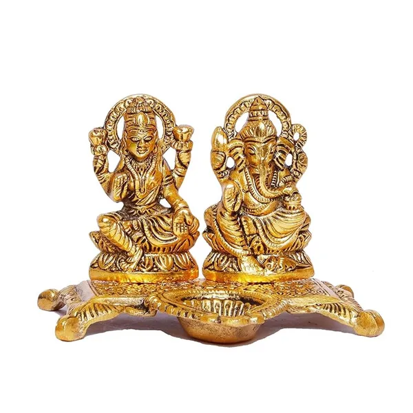 Metal_Laxmi_Ganesh_Statue/Murti_for_Pooja_Room_&_Home_Office_D???cor,_Laxmi_Ganesha_Diya_Idol_for_Diwali_Gift