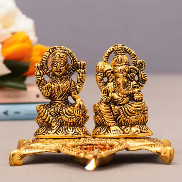 Metal_Laxmi_Ganesh_Statue/Murti_for_Pooja_Room_&_Home_Office_D???cor,_Laxmi_Ganesha_Diya_Idol_for_Diwali_Gift
