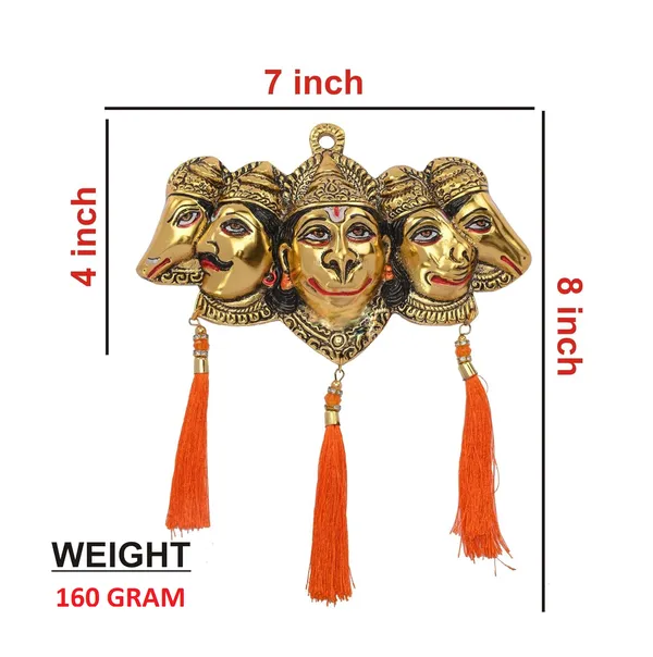 Metal_Panchmukhi_Hanuman_Ji_Murti_for_Door_Entrance_Statue_Wall_Hanging_Showpiece_with_Silk_Latakan_in_Gold_Finish