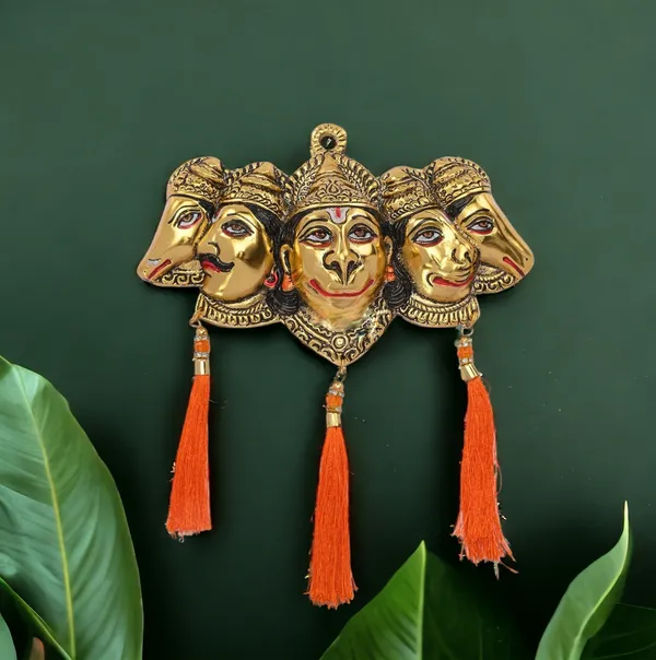 Metal_Panchmukhi_Hanuman_Ji_Murti_for_Door_Entrance_Statue_Wall_Hanging_Showpiece_with_Silk_Latakan_in_Gold_Finish