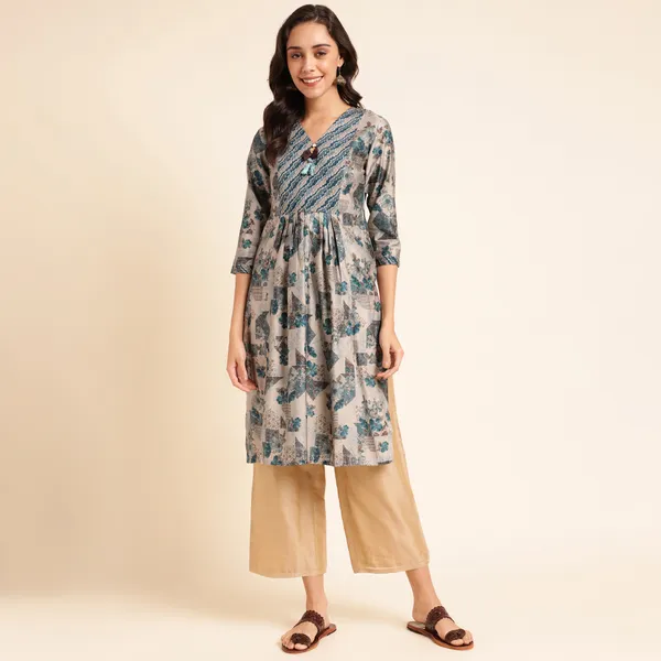Rekha_Maniyar_Presenting_Girls_And_Women's_New_Design_Kurti_Chanderi_Silk_With_Fancy_Printed