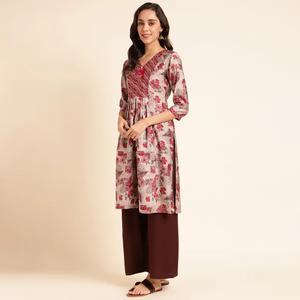 Rekha_Maniyar_Presenting_Girls_And_Women's_New_Design_Kurti_Chanderi_Silk_With_Fancy_Printed