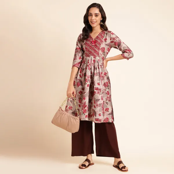 Rekha_Maniyar_Presenting_Girls_And_Women's_New_Design_Kurti_Chanderi_Silk_With_Fancy_Printed