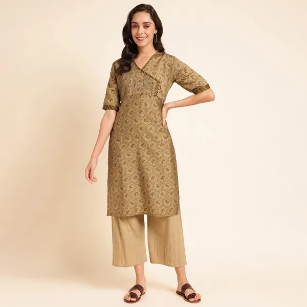 Rekha_Maniyar_Presenting_Girls_And_Women's_New_Design_Kurti_Chanderi_Silk_With_Fancy_Printed