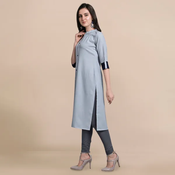 Rekha_Maniyar_Girls_And_Women's_Sky_Blue_Coloured_Rayon_Straight_Fit_Kurta