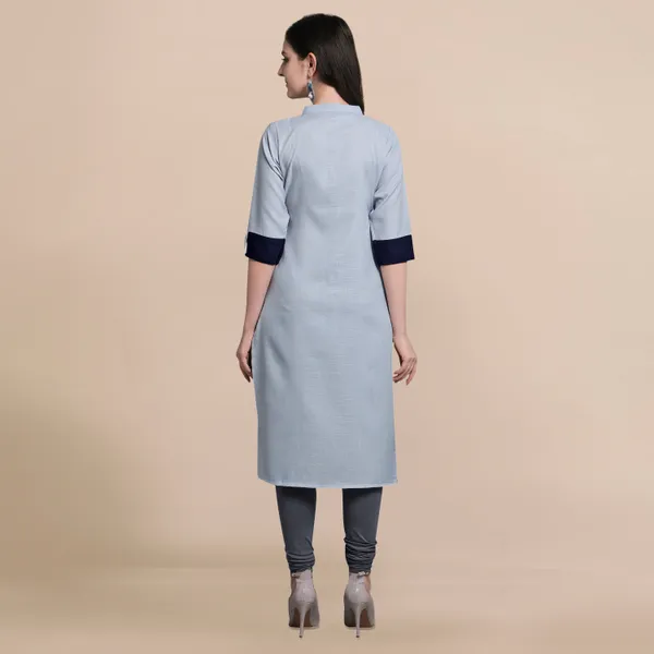 Rekha_Maniyar_Girls_And_Women's_Sky_Blue_Coloured_Rayon_Straight_Fit_Kurta