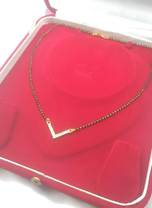 Vamayukt V Shape Minimal Mangalsutra Price in India Buy Vamayukt V Shape Minimal Mangalsutra online at undefined