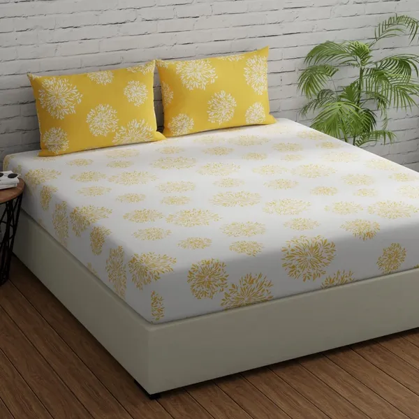 144_TC_Elastic_Fitted_Cotton_Bedsheets_Double_Size_with_2_Pillow_Covers_|_60_x_78_inches