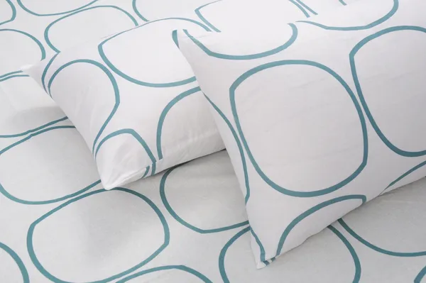 144_TC_Geometric_Bedsheet_for_Single_Bed_with_1_Pillow_Cover_-_White_(Blue_Circles)