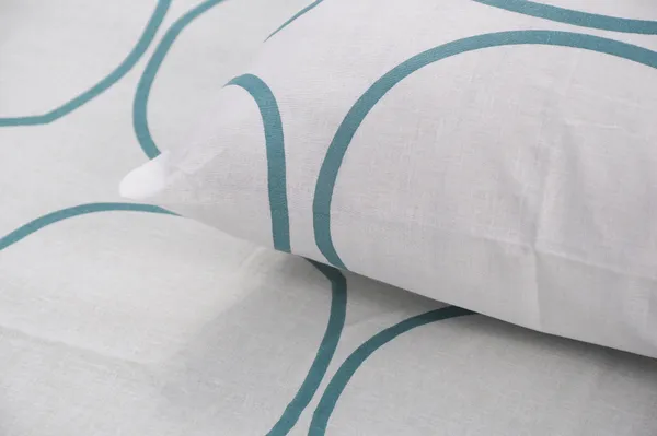 144_TC_Geometric_Bedsheet_for_Single_Bed_with_1_Pillow_Cover_-_White_(Blue_Circles)