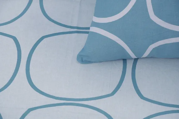 144_TC_Geometric_Single_Bedsheet_Cotton_with_1_Pillow_Cover_-_White_&_Blue