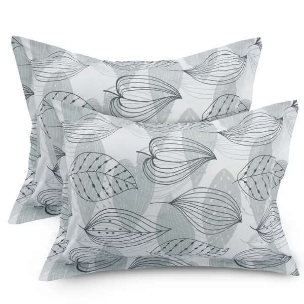 Floral_Bedsheet_for_Single_Bed_with_1_Pillow_Cover_-_Grey,_Black_&_White__-_Thread_Count_144