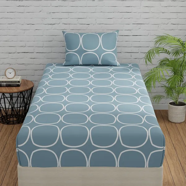 144_TC_Cotton_Single_Bedsheet_with_Pillow_Cover_-_Blue
