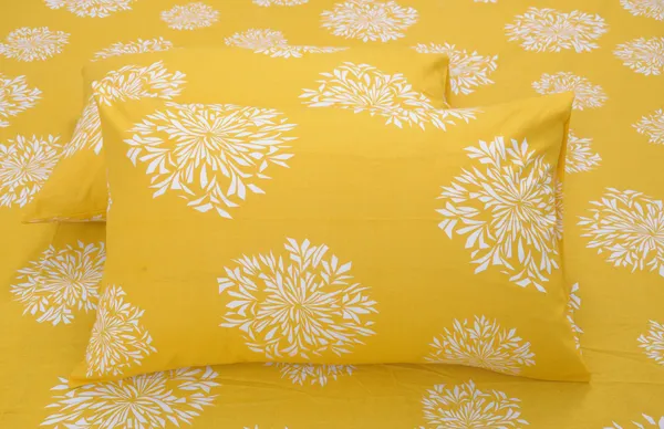 144_TC_Cotton_Elastic_Fitted_Bedsheets_Double_Size_with_2_Pillow_Covers_|_60_x_78_inches_|_Yellow
