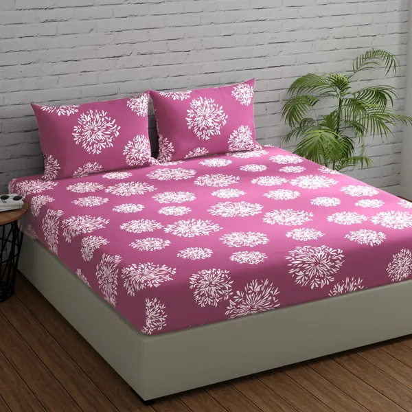 144_TC_Cotton_Elastic_Fitted_Bedsheets_King_Size_with_2_Pillow_Covers_|_72x78_inches_|_Mauve