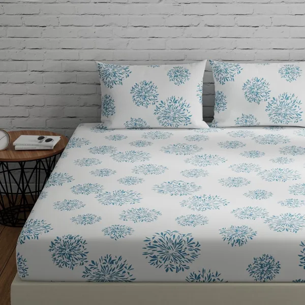 144_TC_Cotton_Elastic_Fitted_Bedsheets_Double_Size_with_2_Pillow_Covers_|_60_x_78_inches