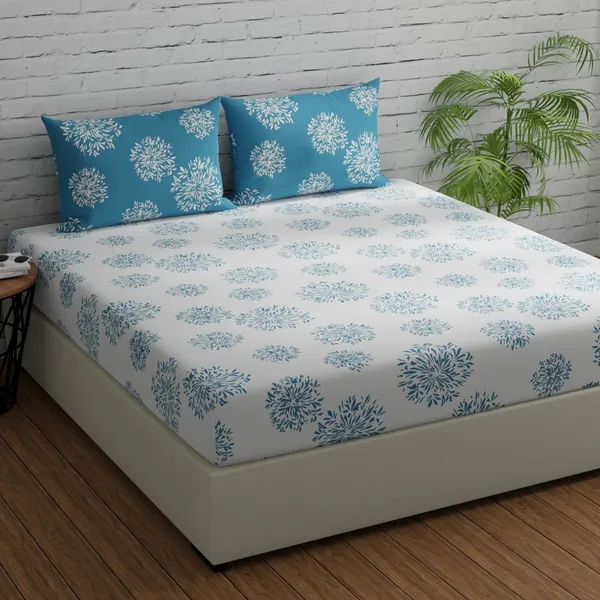 144_TC_Elastic_Fitted_Cotton_Bedsheets_Double_Size_with_2_Pillow_Covers_|_60_x_78_inches