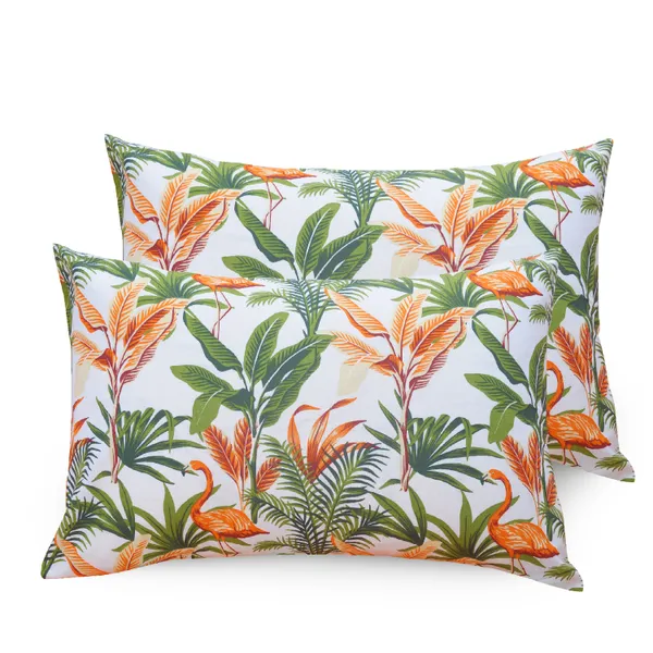 144_TC_Cotton_Elastic_Fitted_Bedsheets_King_Size_with_2_Pillow_Covers_|_72_x_78_inches_|_Flamingo_-_Orange