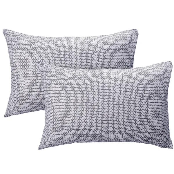 144_TC_Cotton_Bedsheet_for_Double_Bed_with_2_Pillow_Covers_|_Yellow_&_Grey