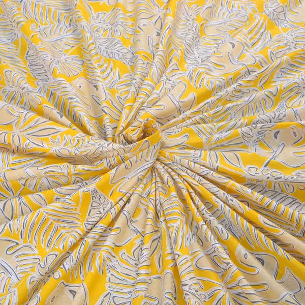 144_TC_Bedsheet_for_Single_Bed_with_1_Pillow_Cover_|_Yellow_&_Grey