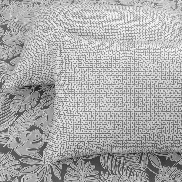 144_TC_Cotton_Bedsheet_Single_Bed_with_1_Pillow_Cover_|_Grey_&_White