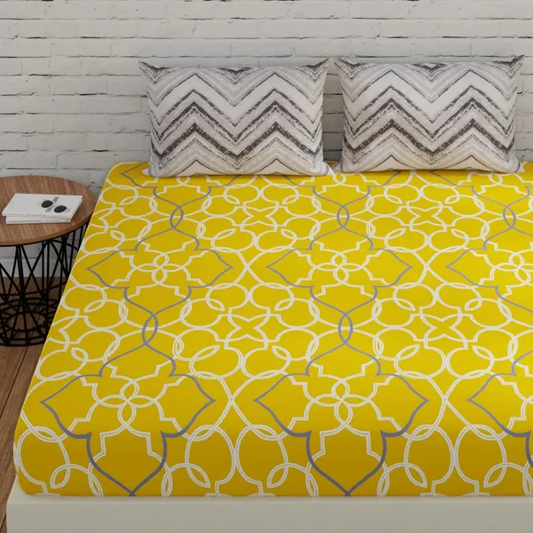 144_TC_Cotton_Elastic_Fitted_Bedsheets_Double_Size_with_2_Pillow_Covers_|_60_x_78_inches