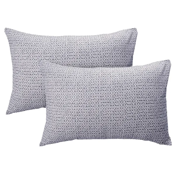 144_TC_Cotton_Bedsheet_for_Double_Bed_with_2_Pillow_Covers_|_White,_Light_Coral_&_Grey