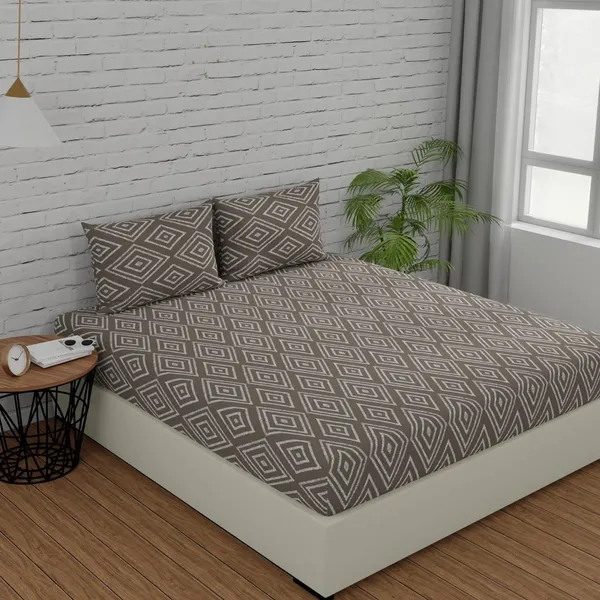 144_TC_Cotton_Elastic_Fitted_Bedsheets_Double_Size_with_2_Pillow_Covers_|_60_x_78_inches