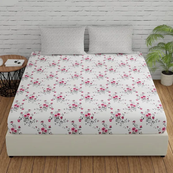 144_TC_Cotton_Elastic_Fitted_Bedsheets_King_Size_with_2_Pillow_Covers_|_72_x_78_inches
