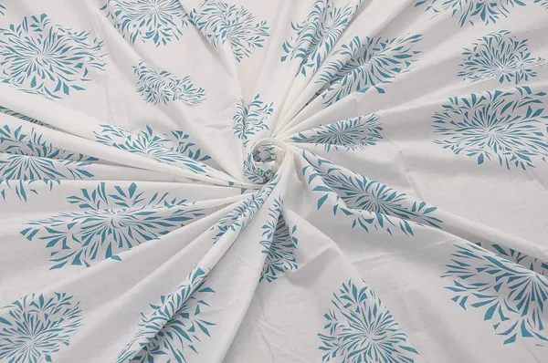 144_TC_Cotton_Elastic_Fitted_Bedsheets_King_Size_with_2_Pillow_Covers__|_72x78_inches_|_White_&_Blue