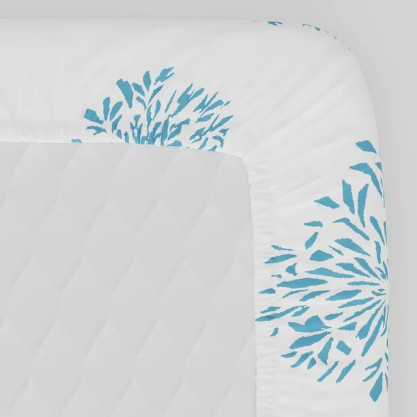 144_TC_Cotton_Elastic_Fitted_Bedsheets_King_Size_with_2_Pillow_Covers__|_72x78_inches_|_White_&_Blue