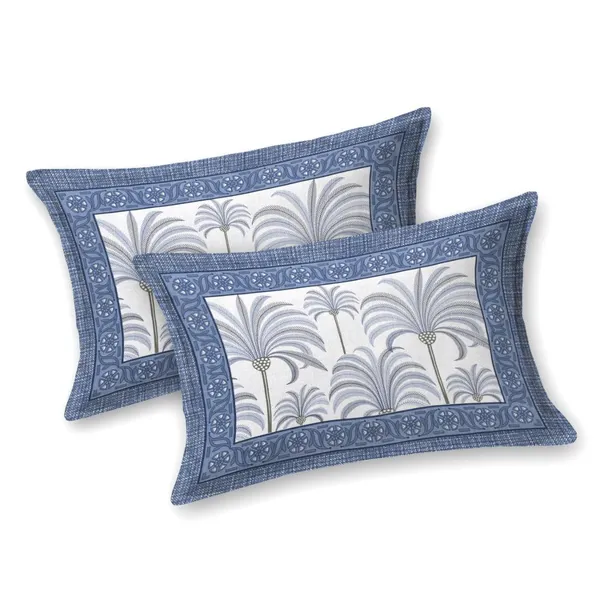 Khajoor_print_Cotton_double_bedsheet_with_2__pillow_cover_Blue