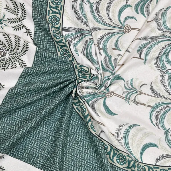 Khajoor_print_Cotton_double_bedsheet_with_2__pillow_cover_Green
