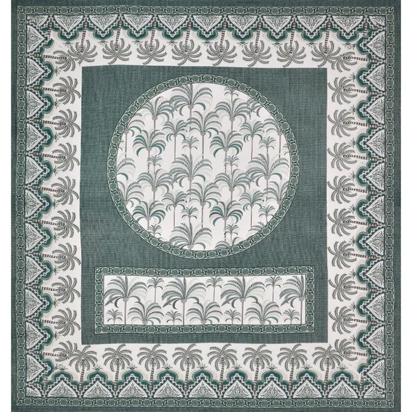Khajoor_print_Cotton_double_bedsheet_with_2__pillow_cover_Green
