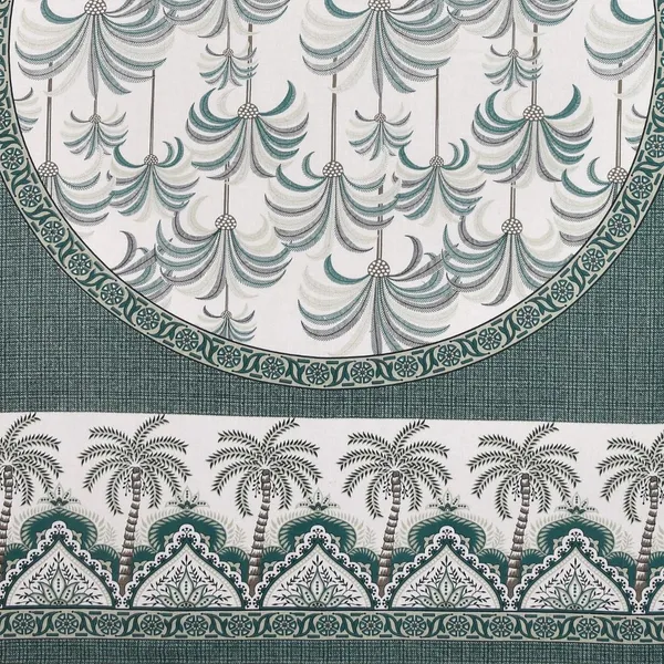 Khajoor_print_Cotton_double_bedsheet_with_2__pillow_cover_Green