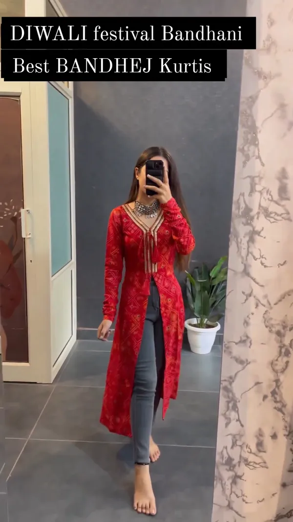 SAMVRITA Red Rayon Printed Nayra Cut Kurti Price in India Buy SAMVRITA Red Rayon Printed Nayra Cut Kurti online at undefined